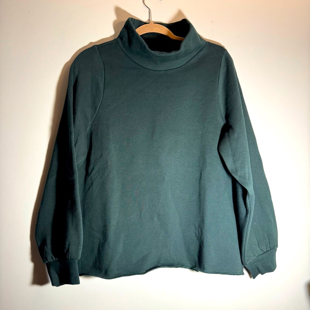 NWT Madewell MWL Women’s Betterterry Relaxed Turtleneck Sweatshirt Size M